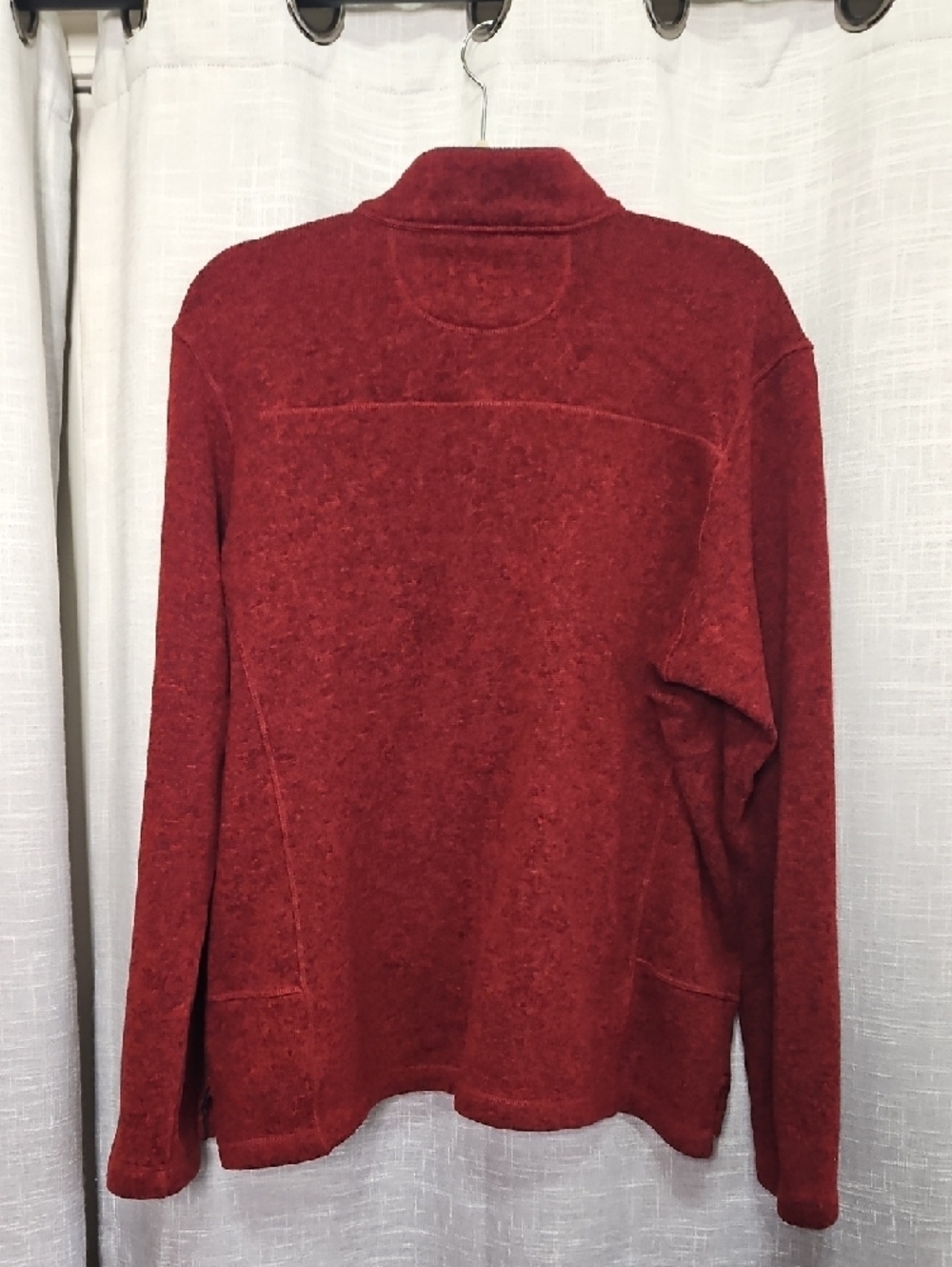Woolrich Men's Red Half-Zip Fleece Pullover - Picture 2 of 8